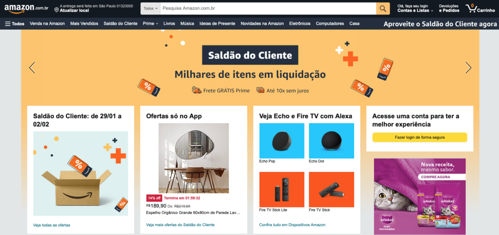 Site da Amazon